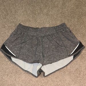 Grey lululemon hotty hot 2.5 inch inseam